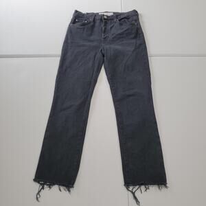 Frank & Eileen Jeans Womens 27 Cork Straight Leg Raw Hem Stretch Denim Pants